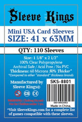 Sleeve Kings - Mini Usa Sleeves 41mm X 63mm 110ct